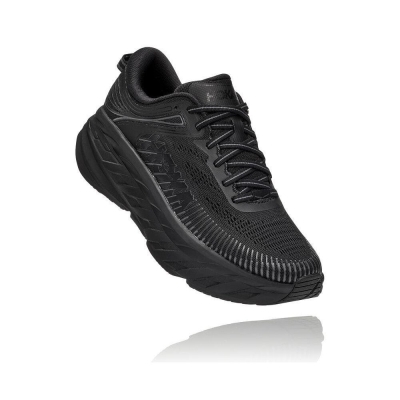 Black Hoka Bondi 7 Women's Sneakers | USA68GDEQ