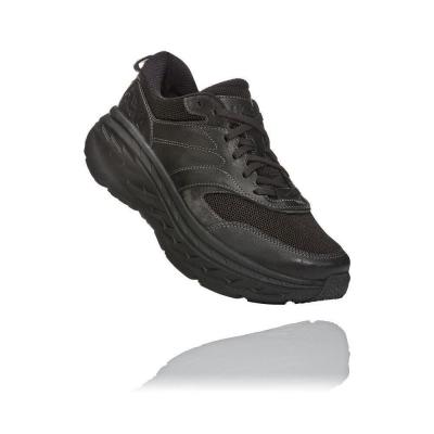 Black Hoka Bondi L Men's Walking Shoes | USA92EHBP