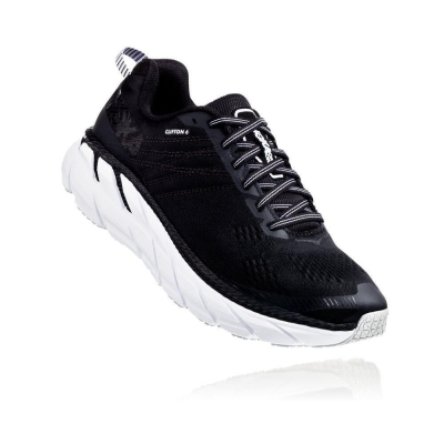 Black Hoka Clifton 6 Women's Road Running Shoes | USA62NIXK