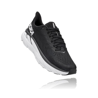 Black / White Hoka Clifton 7 Women's Road Running Shoes | USA20LSMO