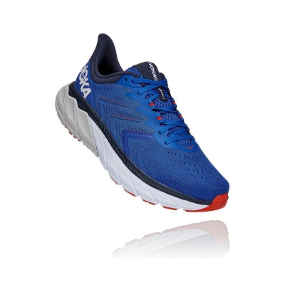 Blue Hoka Arahi 5 Men's Road Running Shoes | USA30YJGV