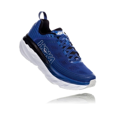 Blue Hoka Bondi 6 Men's Running Shoes | USA32FXLQ