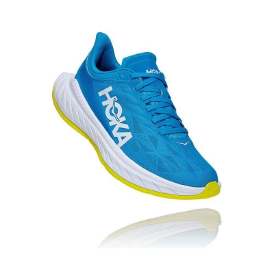 Blue Hoka Carbon X 2 Women's Lifestyle Shoes | USA41NAPF