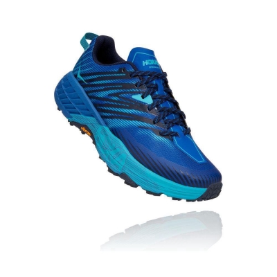 Blue Hoka Speedgoat 4 Men's Hiking Shoes | USA05OQRM