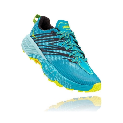 Blue Hoka Speedgoat 4 Women's Hiking Shoes | USA69KFQJ