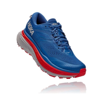 Blue / Red Hoka Stinson ATR 6 Men's Sneakers | USA87FPQL