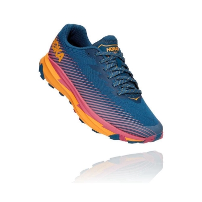 Blue / Red Hoka Torrent 2 Women's Trail Running Shoes | USA03UTEH