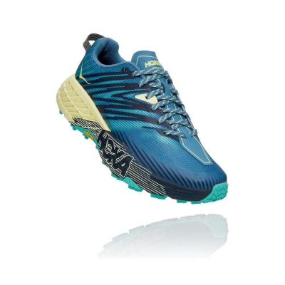 Blue / Yellow Hoka Speedgoat 4 Women's Sneakers | USA65VOZP