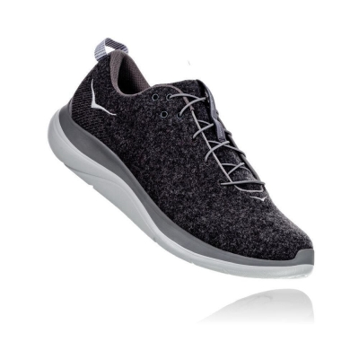 Dark Grey Hoka Hupana Flow Wool Women's Sneakers | USA83SOCY