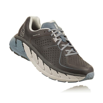 Grey Hoka Gaviota Leather Men's Running Shoes | USA01IHUY