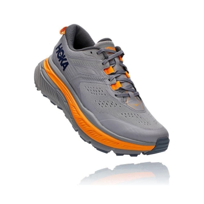 Grey Hoka Stinson ATR 6 Men's Hiking Shoes | USA51JAIM