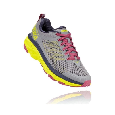 Grey / Yellow Hoka Challenger ATR 5 Women's Hiking Shoes | USA13FYBD