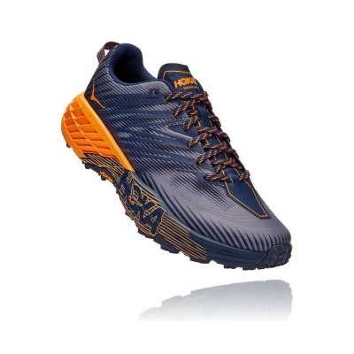 Navy / Grey Hoka Speedgoat 4 Men's Running Shoes | USA07HSRF