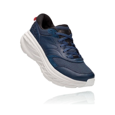 Navy Hoka Bondi L Men's Road Running Shoes | USA58HSUW