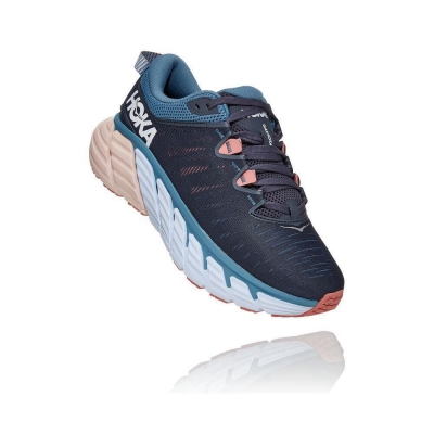 Navy Hoka Gaviota 3 Women's Road Running Shoes | USA25GKBH