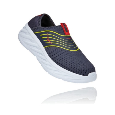 Navy / Yellow Hoka ORA Men's Recovery Shoes | USA70DQCP