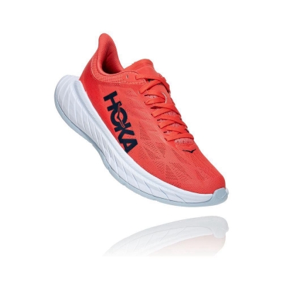 Red Hoka Carbon X 2 Women's Lifestyle Shoes | USA72OTZF