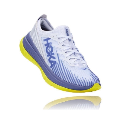 White / Blue Hoka Carbon X-SPE Men's Road Running Shoes | USA36TVWF