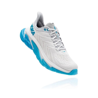 White / Blue Hoka Clifton Edge Men's Road Running Shoes | USA98YCDG