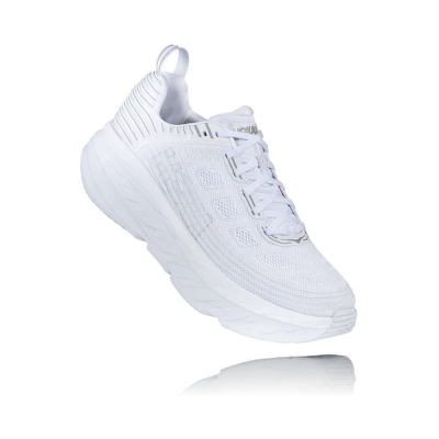 White Hoka Bondi 6 Men's Sneakers | USA31PUAO