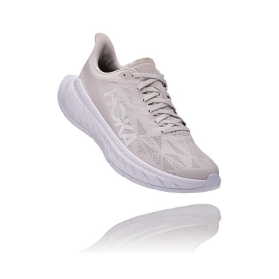 White Hoka Carbon X 2 Women's Lifestyle Shoes | USA40LKXO