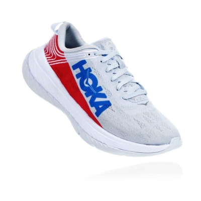 White Hoka Carbon X Men's Road Running Shoes | USA54KBFI