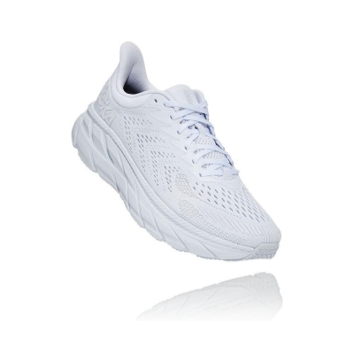 White Hoka Clifton 7 Men's Road Running Shoes | USA81OZKN