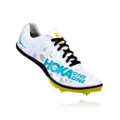 White Hoka Rocket MD Men's Spikes Shoes | USA74JAKT