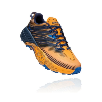 Yellow / Black Hoka Speedgoat 4 Men's Trail Running Shoes | USA63DCXW