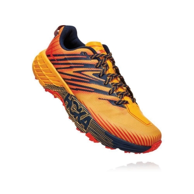 Yellow Hoka Speedgoat 4 Men's Sneakers | USA56EKRY