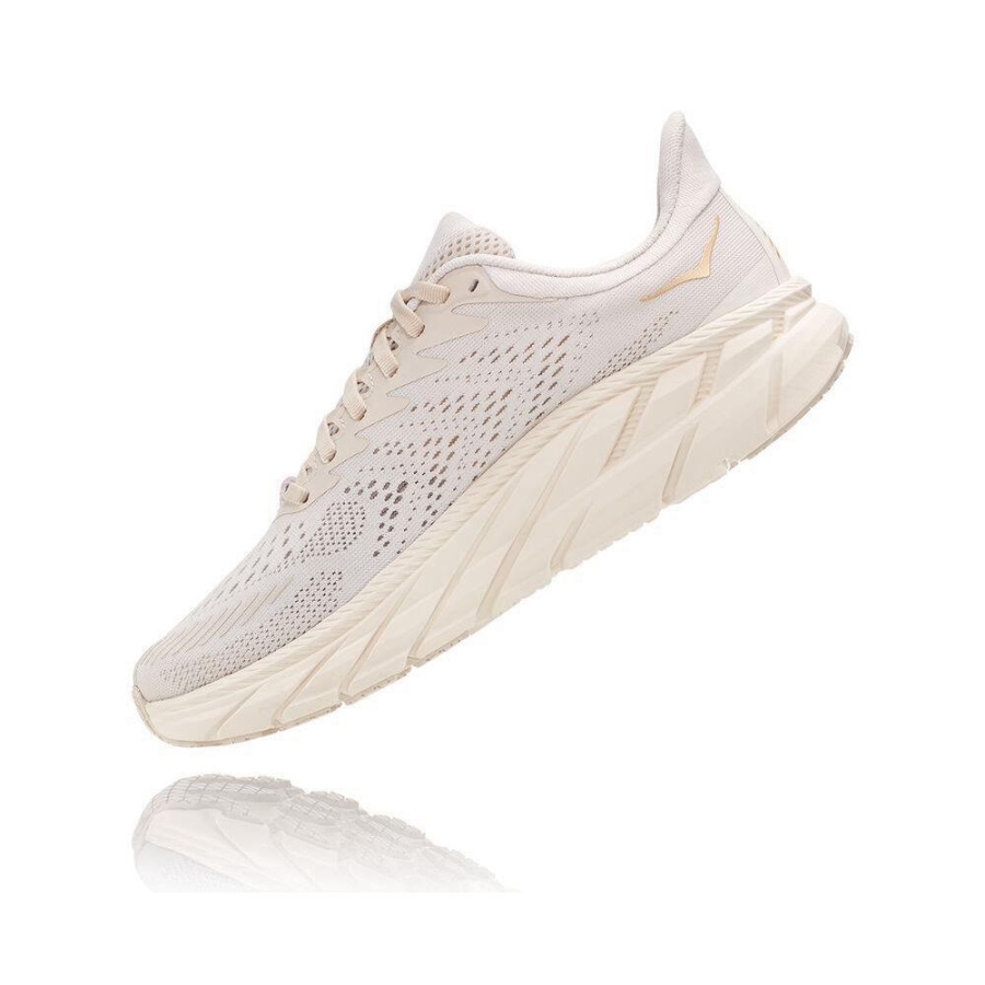 Beige Hoka Clifton 7 Women's Sneakers | USA26HYVO