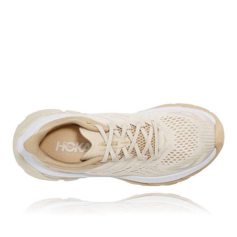 Beige Hoka Clifton Edge Women's Sneakers | USA43IXMC