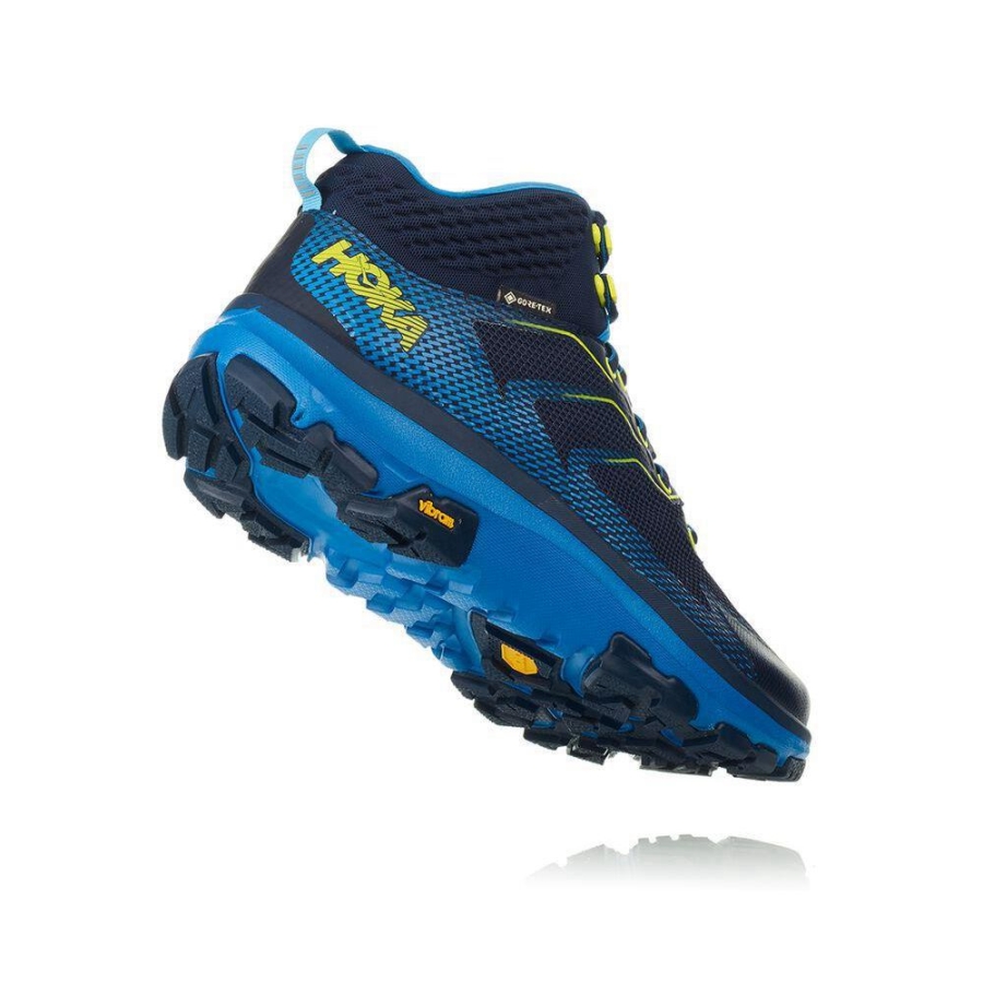 Black / Blue Hoka Toa GTX Men's Hiking Boots | USA06FGQW