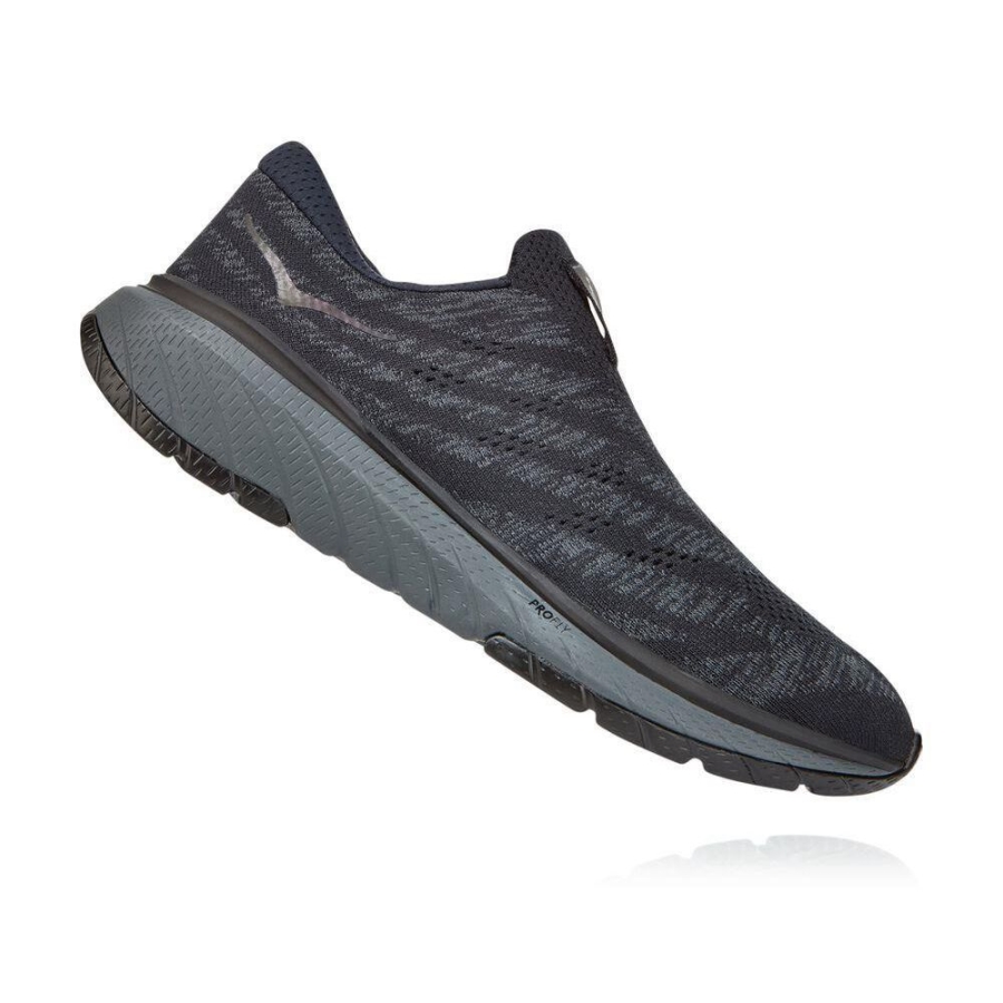 Black / Dark Grey Hoka Cavu 3 Men's Road Running Shoes | USA54NPEX