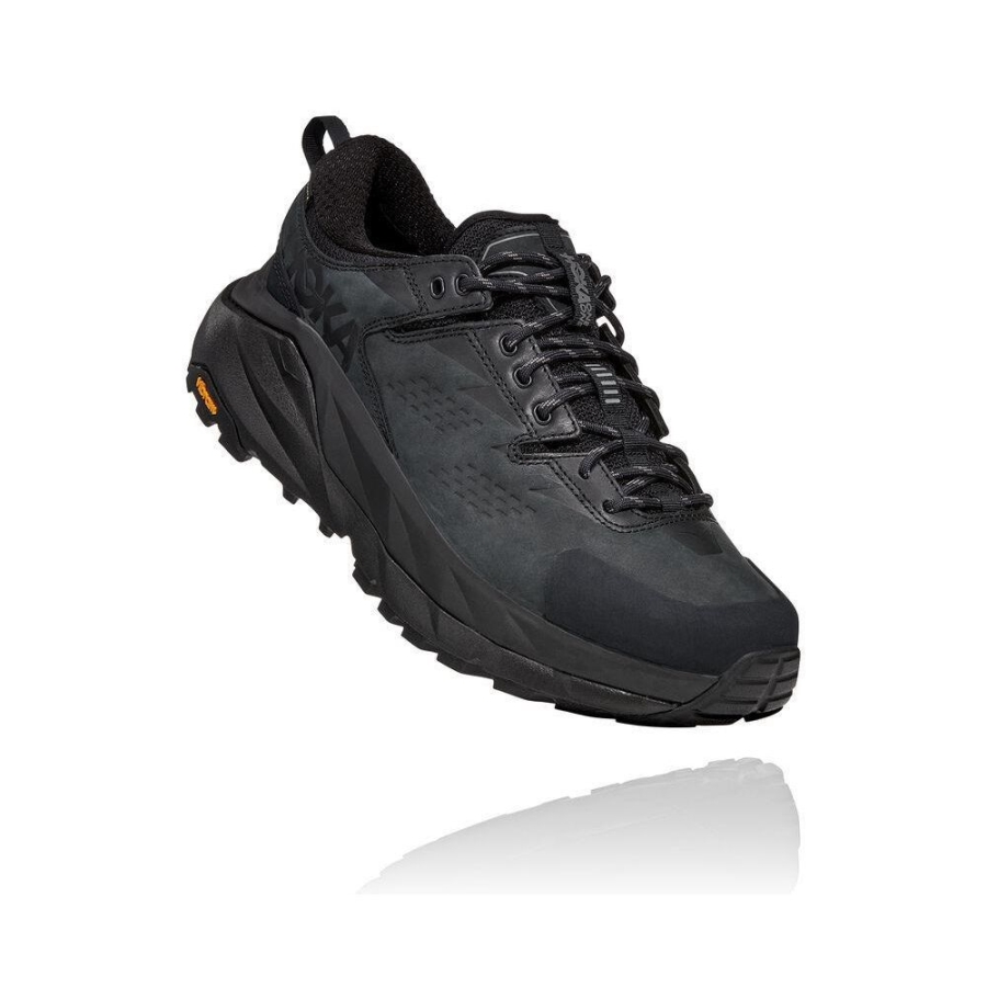 Black / Grey Hoka Kaha Low GTX Men\'s Trail Running Shoes | USA83QPFT