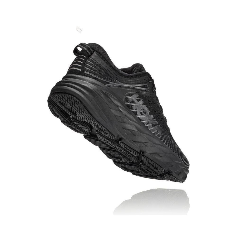 Black Hoka Bondi 7 Women's Running Shoes | USA02SHVA