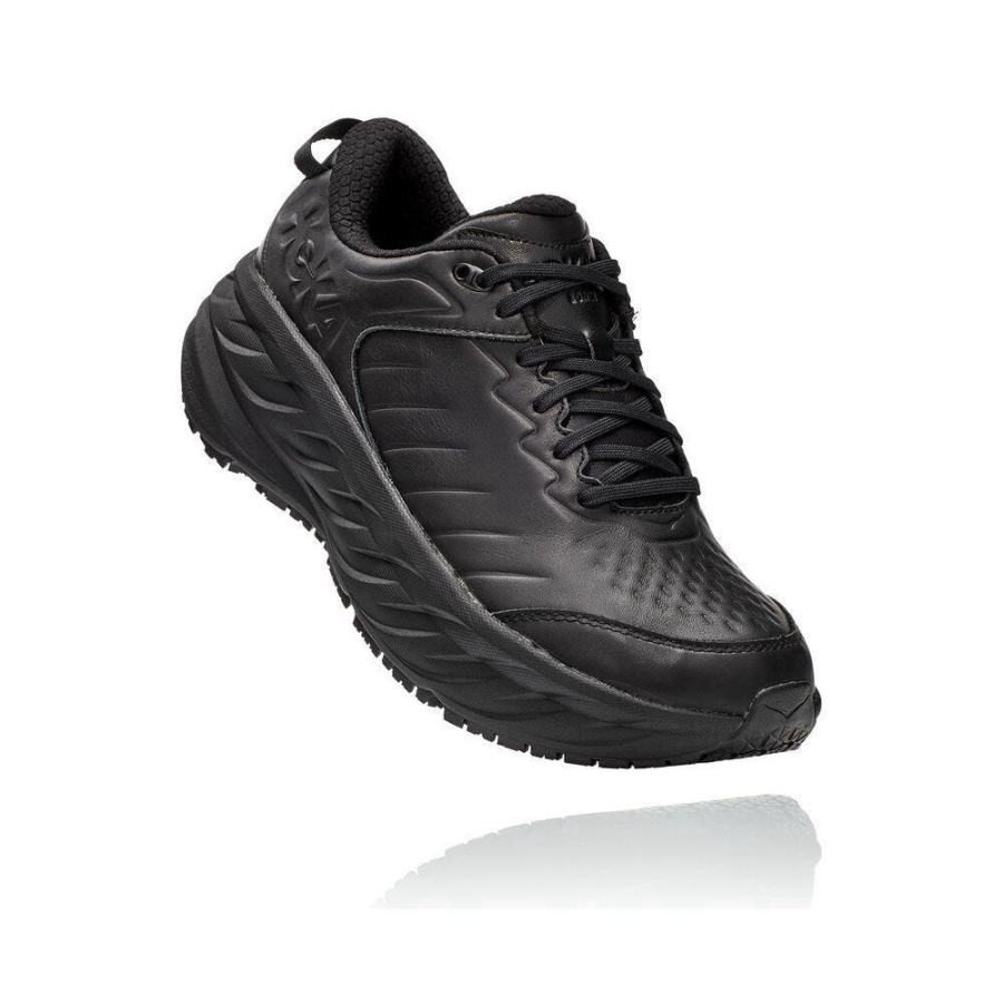 Black Hoka Bondi SR Men\'s Road Running Shoes | USA45BOWD