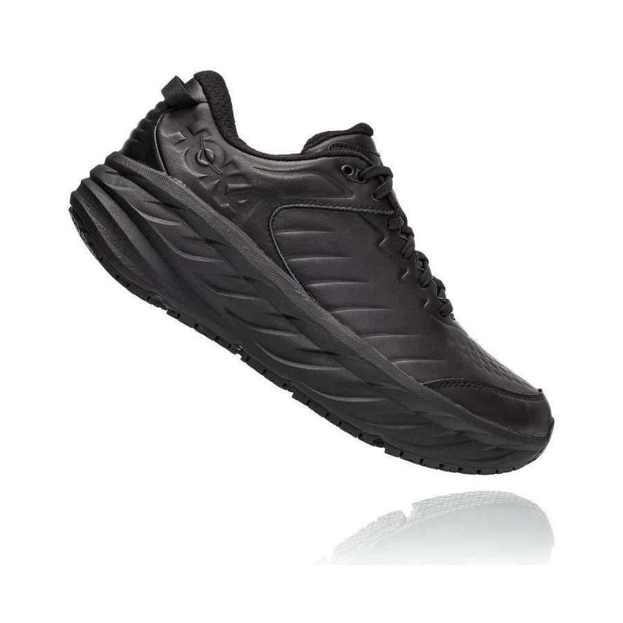 Black Hoka Bondi SR Men's Sneakers | USA05OWKR