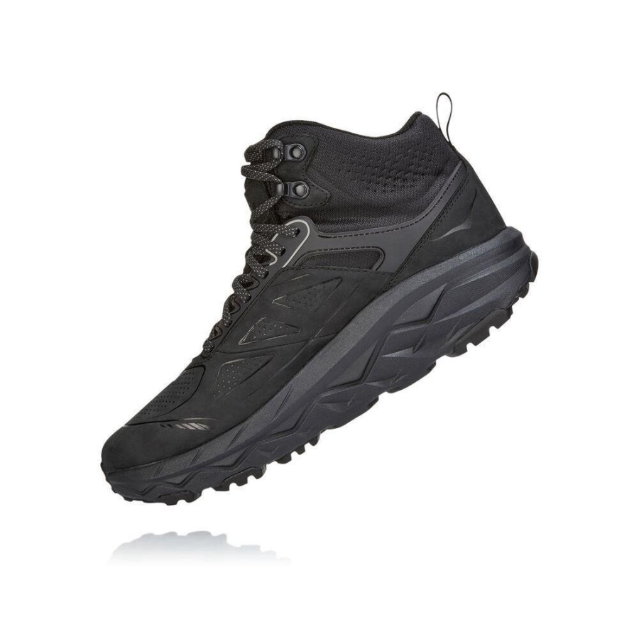 Black Hoka Challenger Mid GTX Men's Running Shoes | USA71FNAG