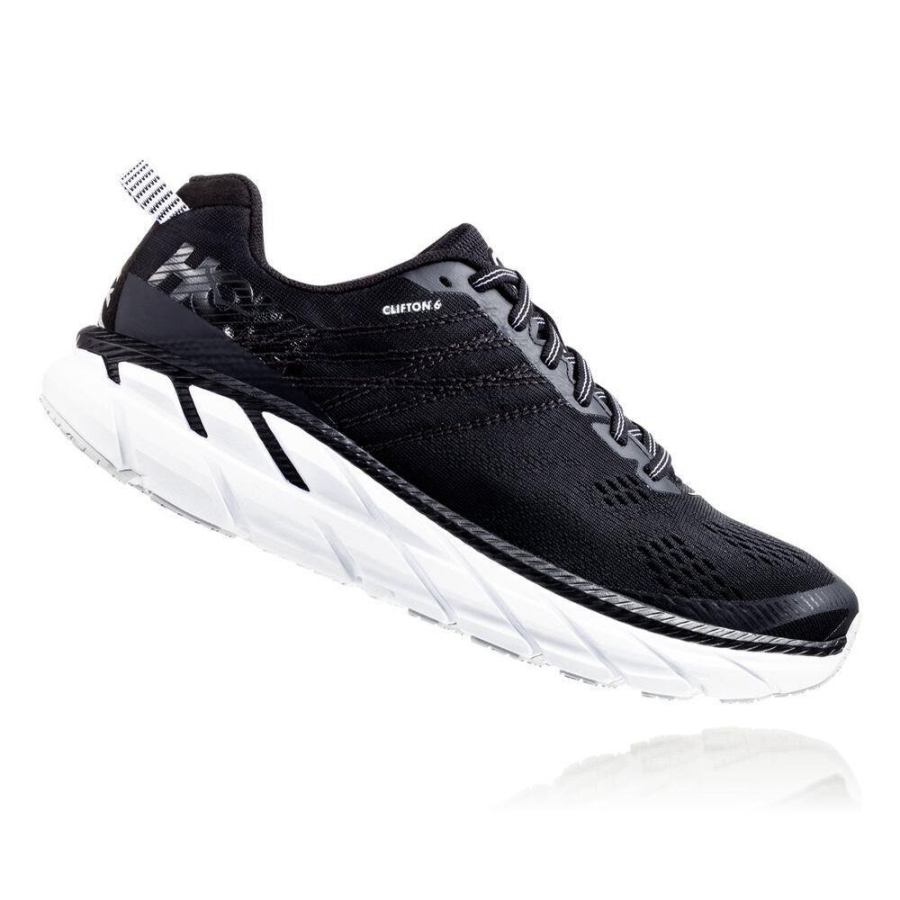 Black Hoka Clifton 6 Women's Road Running Shoes | USA62NIXK