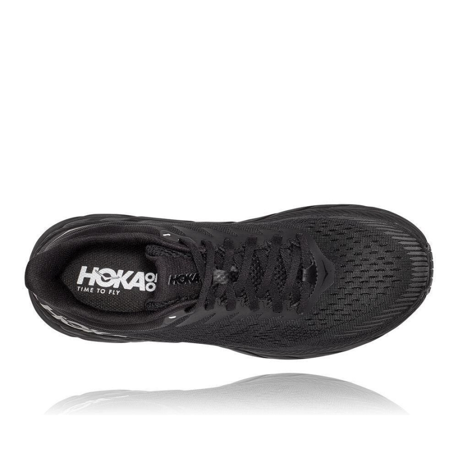 Black Hoka Clifton 7 Men's Sneakers | USA10ZTVO