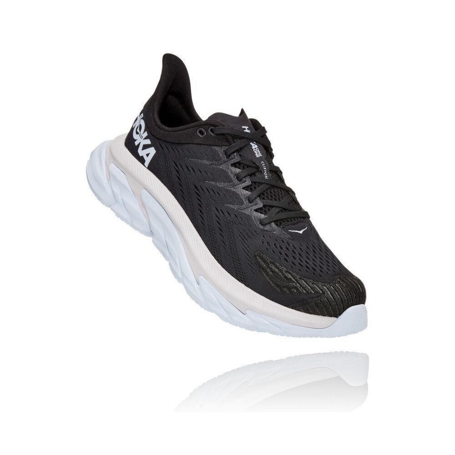 Black Hoka Clifton Edge Men\'s Road Running Shoes | USA78OWXI