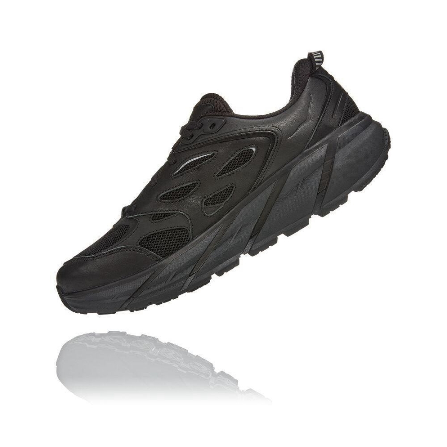 Black Hoka Clifton L Men's Road Running Shoes | USA84NPRY