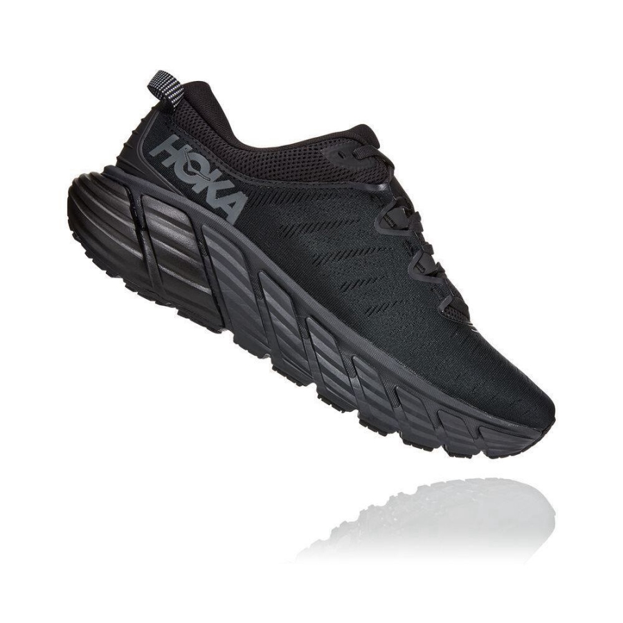 Black Hoka Gaviota 3 Men's Running Shoes | USA49ESCA