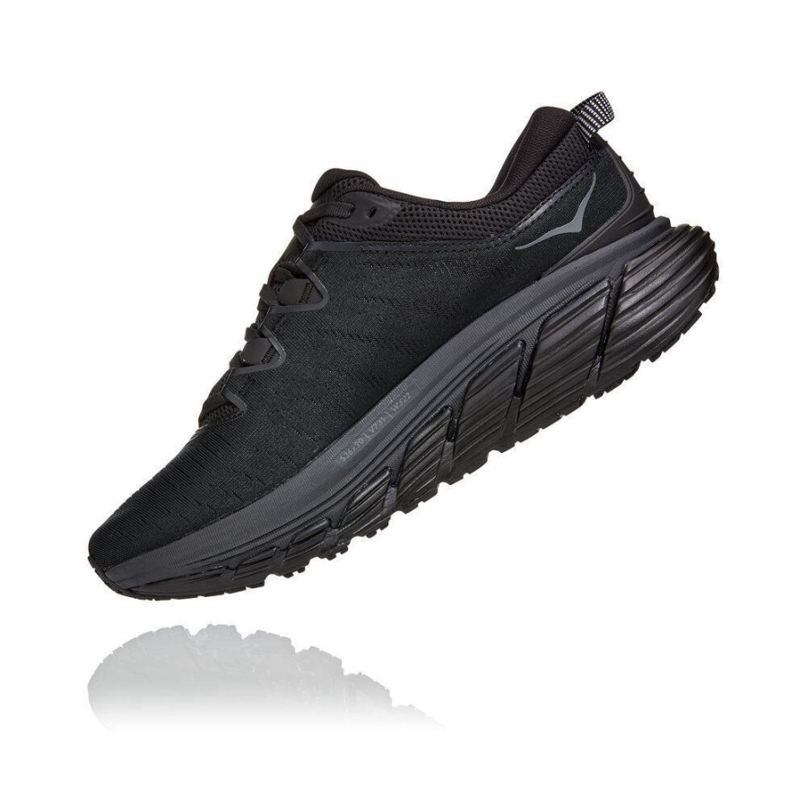 Black Hoka Gaviota 3 Men's Running Shoes | USA49ESCA