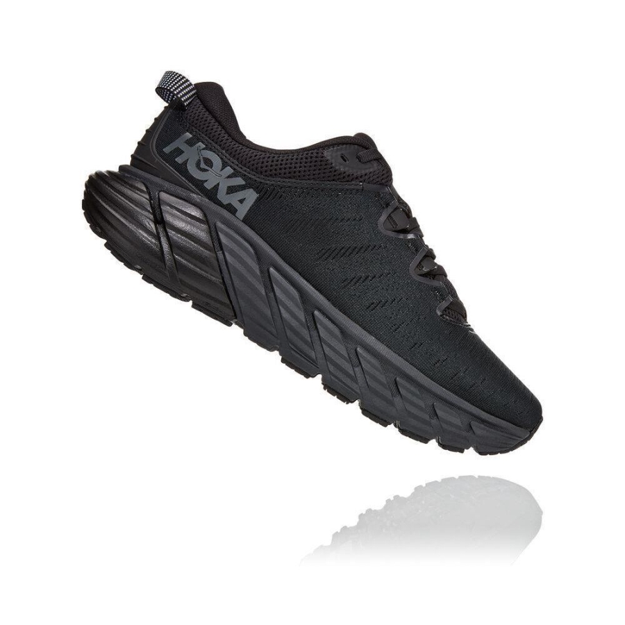 Black Hoka Gaviota 3 Women's Road Running Shoes | USA34WEUC