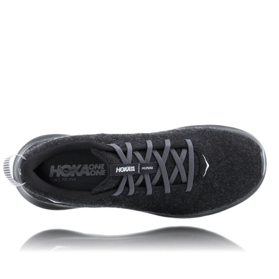 Black Hoka Hupana Flow Wool Men's Running Shoes | USA56URHB