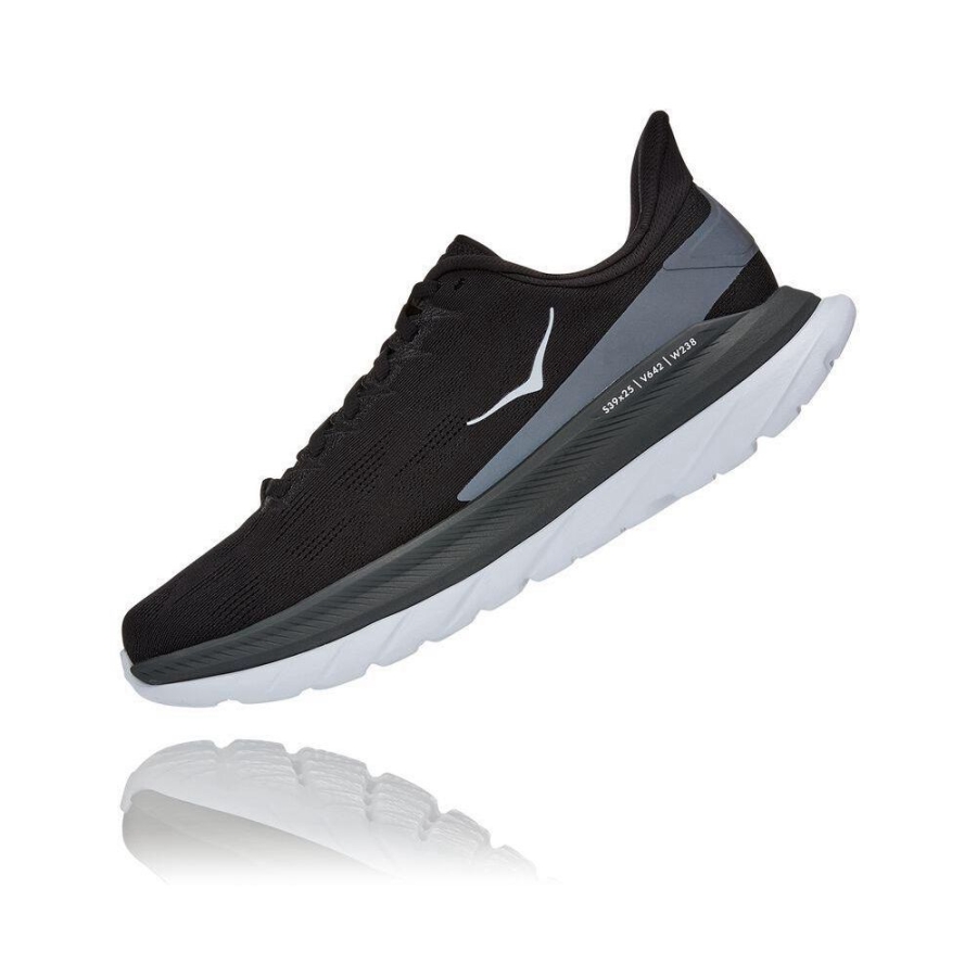 Black Hoka Mach 4 Men's Road Running Shoes | USA84KBHU