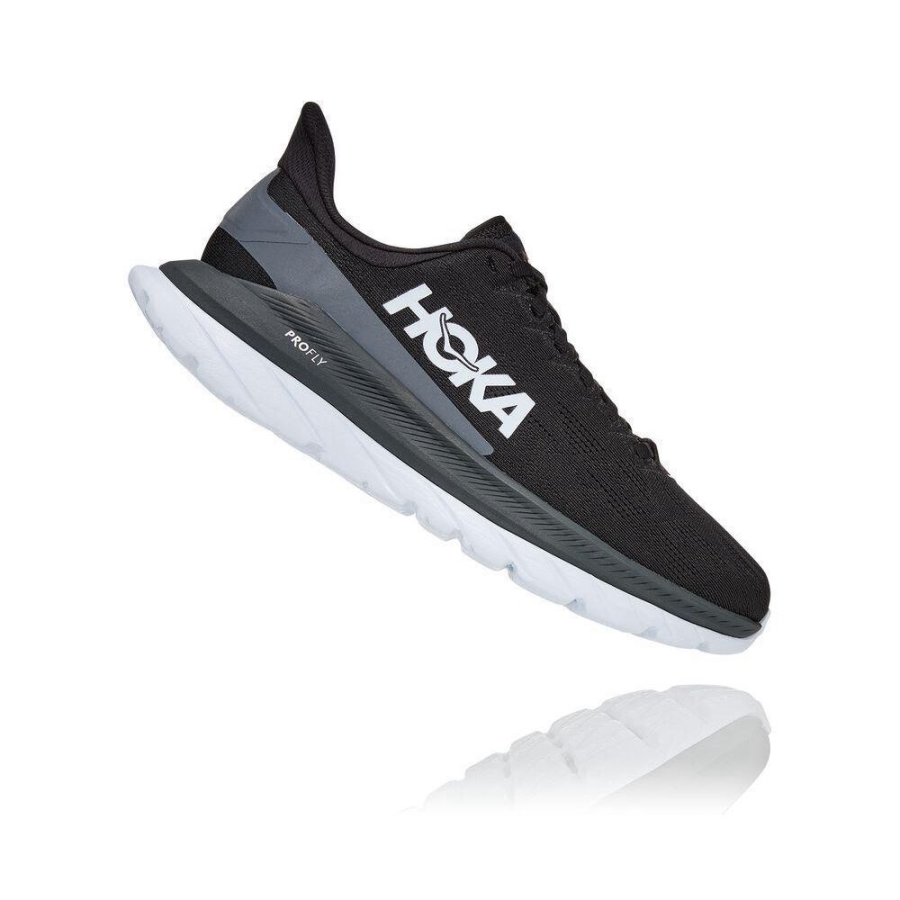 Black Hoka Mach 4 Women's Road Running Shoes | USA98UABH