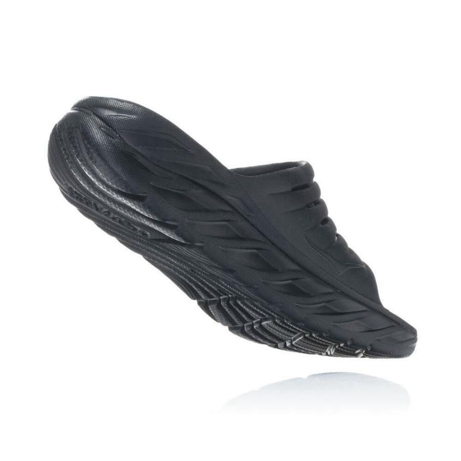 Black Hoka ORA Men's Recovery Slides | USA51OETS